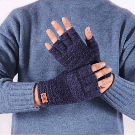 YouGa Mitaines d'hiver thermiques en tricot avec doublure en polaire pour  homme - Pour le travail en plein air, la conduite, le cyclisme